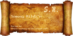 Somosy Milán névjegykártya