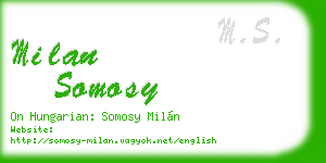 milan somosy business card